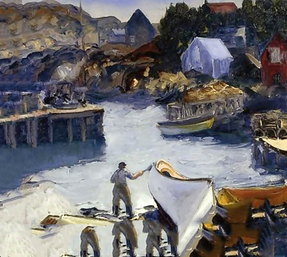 George Bellows Cleaning His Lobster Boat oil painting reproduction