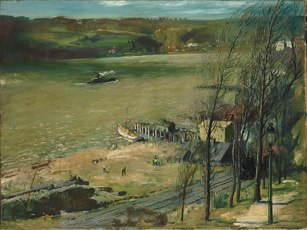 George Bellows Up the Hudson, 1908 oil painting reproduction