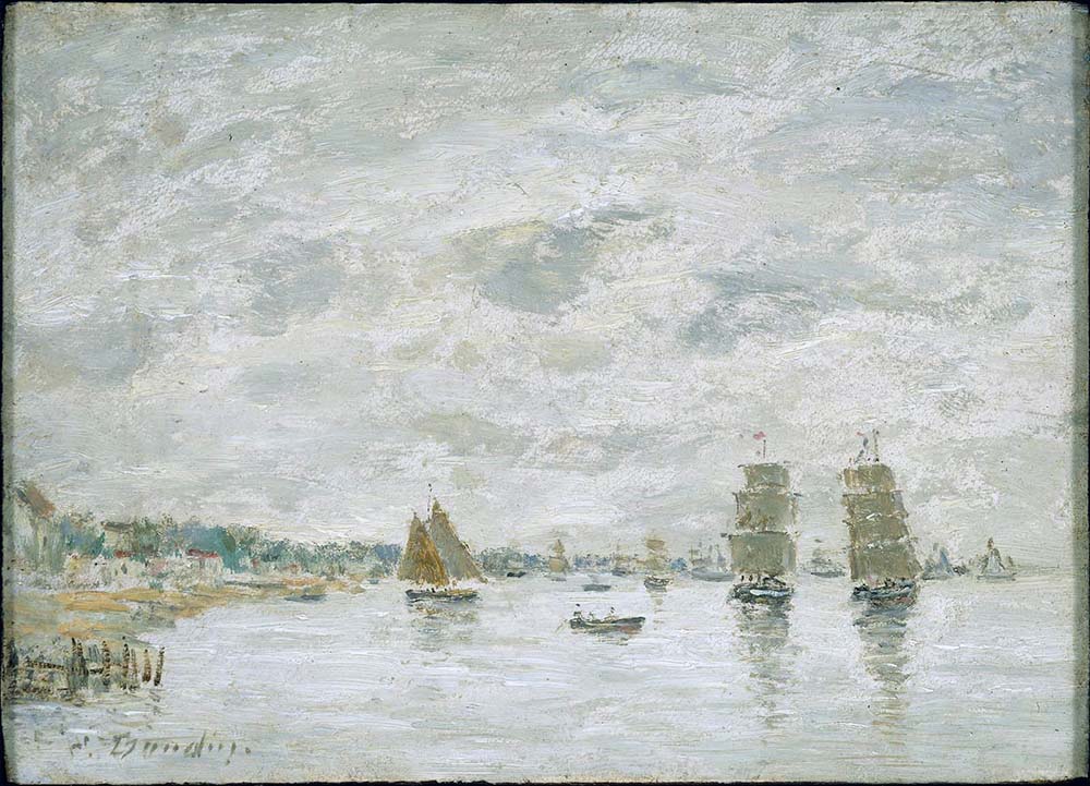 Eugene Boudin Port Scene oil painting reproduction