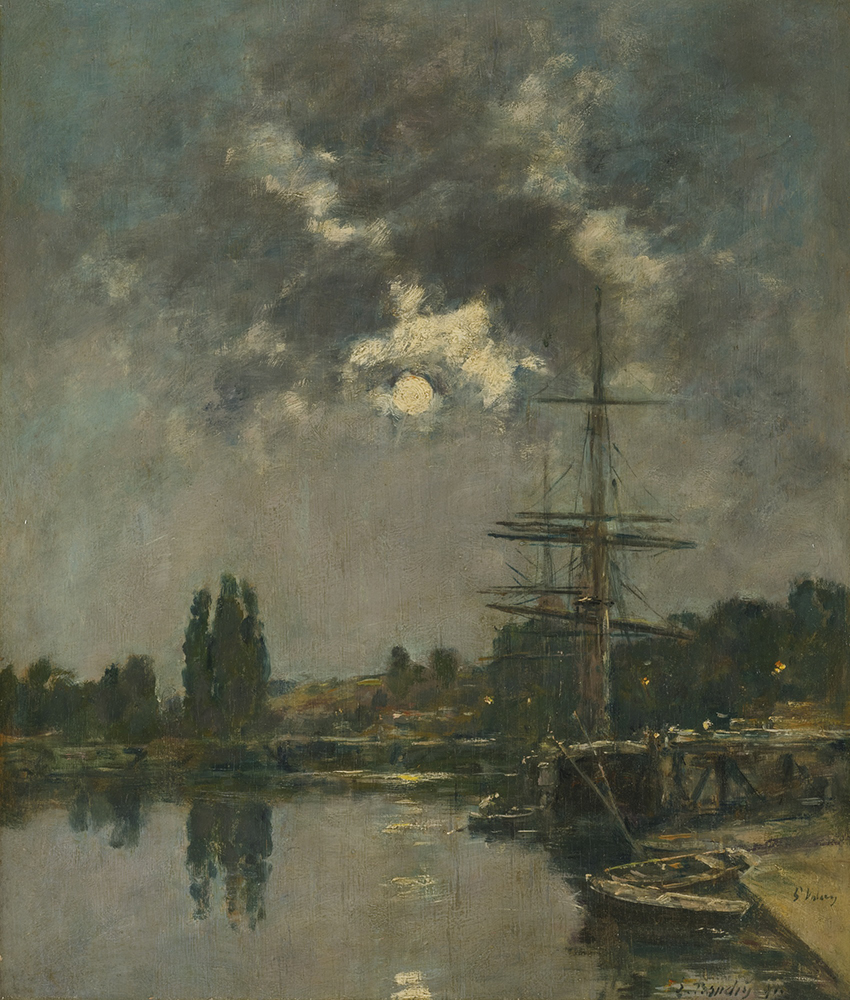 Eugene Boudin Saint Valery sur Somme, Moonlight Effect, 1894 oil painting reproduction