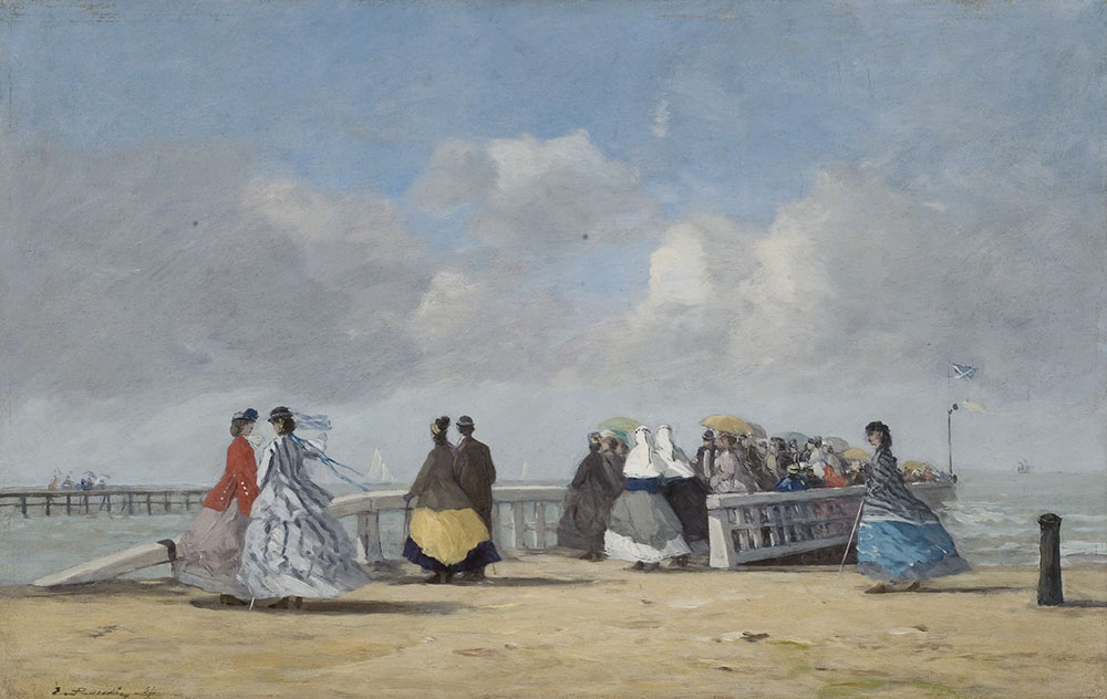 Eugene Boudin The Wharf at Trouville, 1864 oil painting reproduction