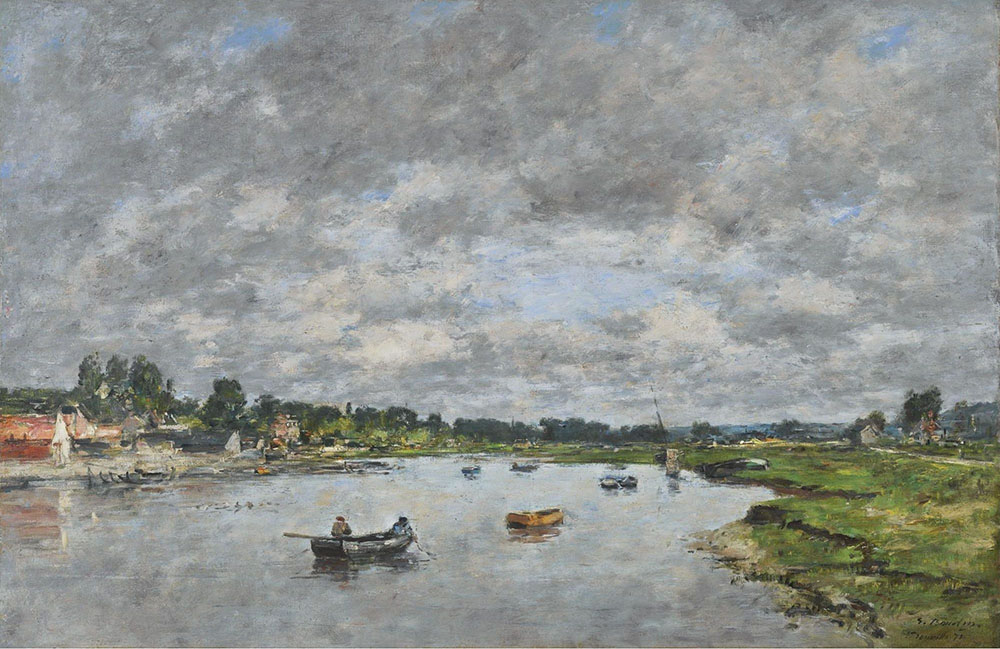 Eugene Boudin Touques at Trouville, 1871 oil painting reproduction