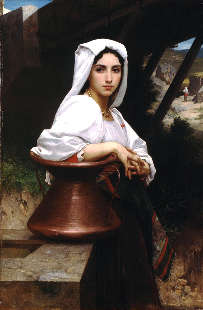 William-Adolphe Bouguereau Italian Girl Drawing Water (1871) oil painting reproduction