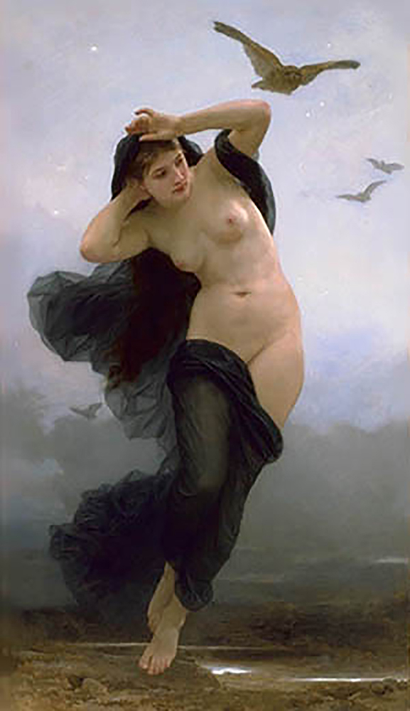 William-Adolphe Bouguereau La Nuit (1883) oil painting reproduction