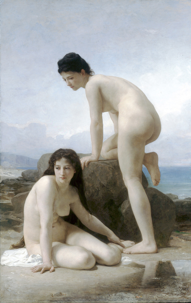 William-Adolphe Bouguereau Les Deux Baigneuses (1884) oil painting reproduction