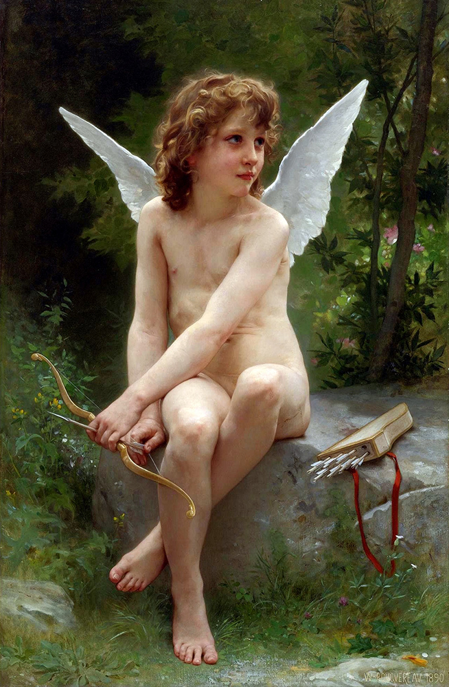 William-Adolphe Bouguereau Love on the Look Out (1890) oil painting reproduction