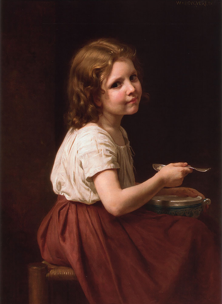 William-Adolphe Bouguereau Soup (1865) oil painting reproduction