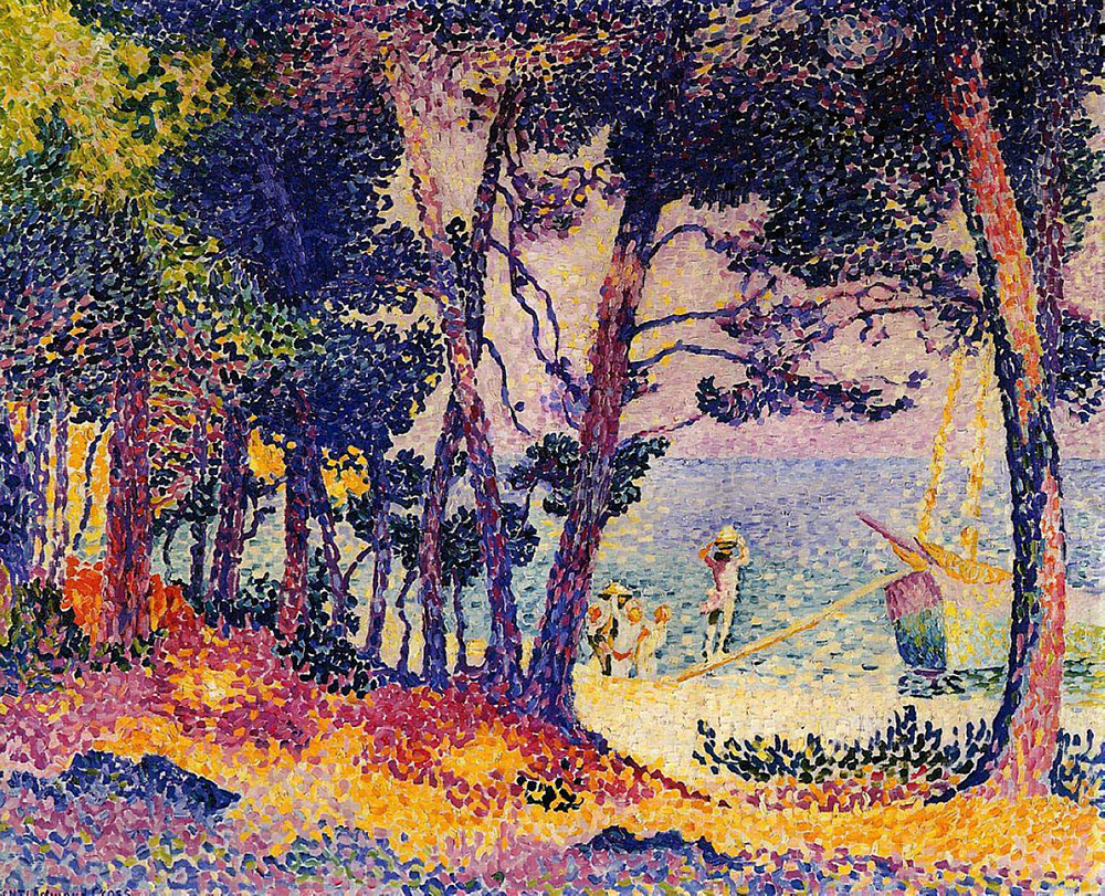 Henri-Edmond Cross A Pine Wood, Provence, 1906 oil painting reproduction