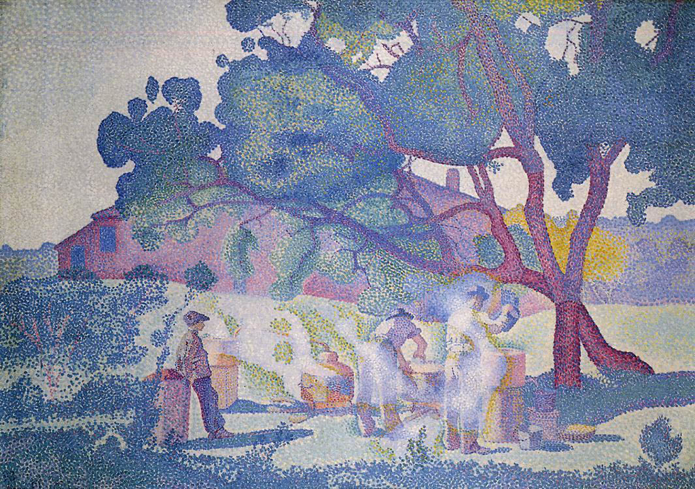 Henri-Edmond Cross The Farm, Morning, 1893 oil painting reproduction