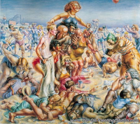 Paul Cadmus Coney Island oil painting reproduction