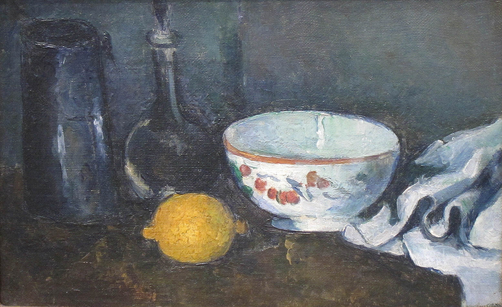 Paul Cezanne Still Life in Blue with Lemon, 1873-77 oil painting reproduction