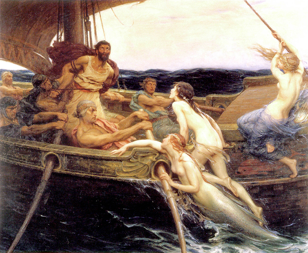 Herbert James Draper Ulysses and the Sirens, 1909 oil painting reproduction