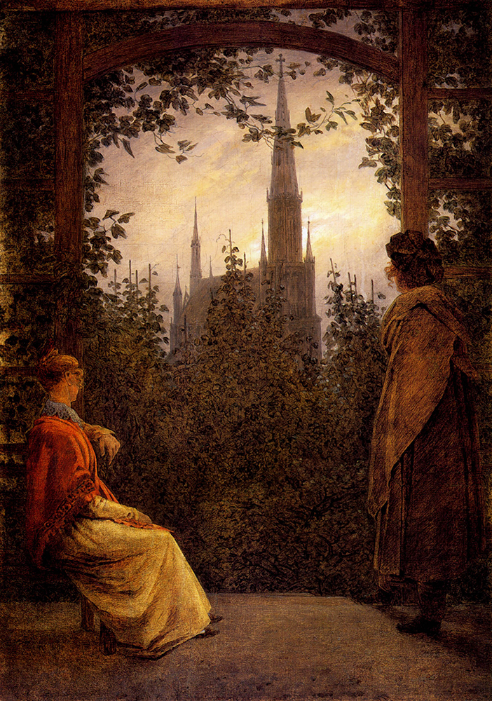 Caspar David Friedrich Le cimetiere de Priesnitz, pres de Dresden  oil painting reproduction