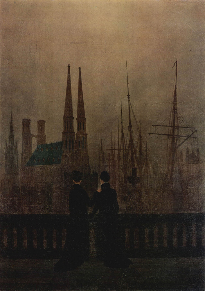 Caspar David Friedrich The Sisters on the Balcony (1820) oil painting reproduction