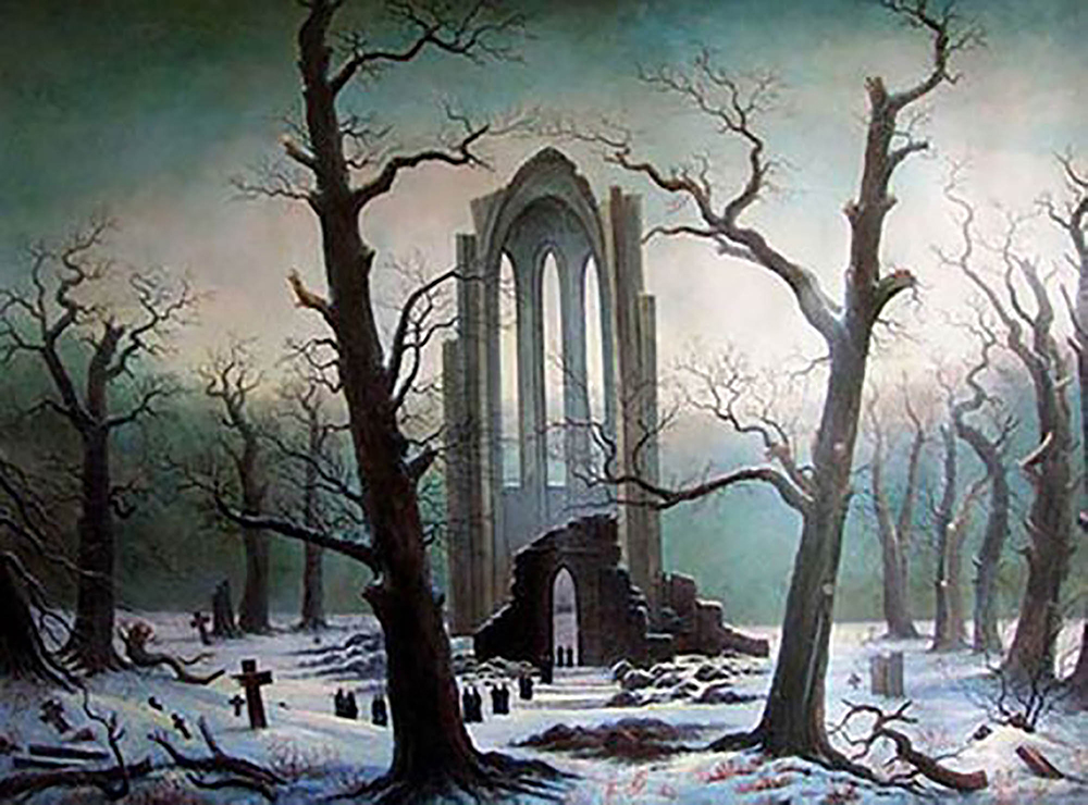 Caspar David Friedrich Monestry in Ruins oil painting reproduction