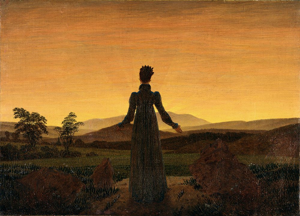 Caspar David Friedrich Woman before the Rising Sun  oil painting reproduction