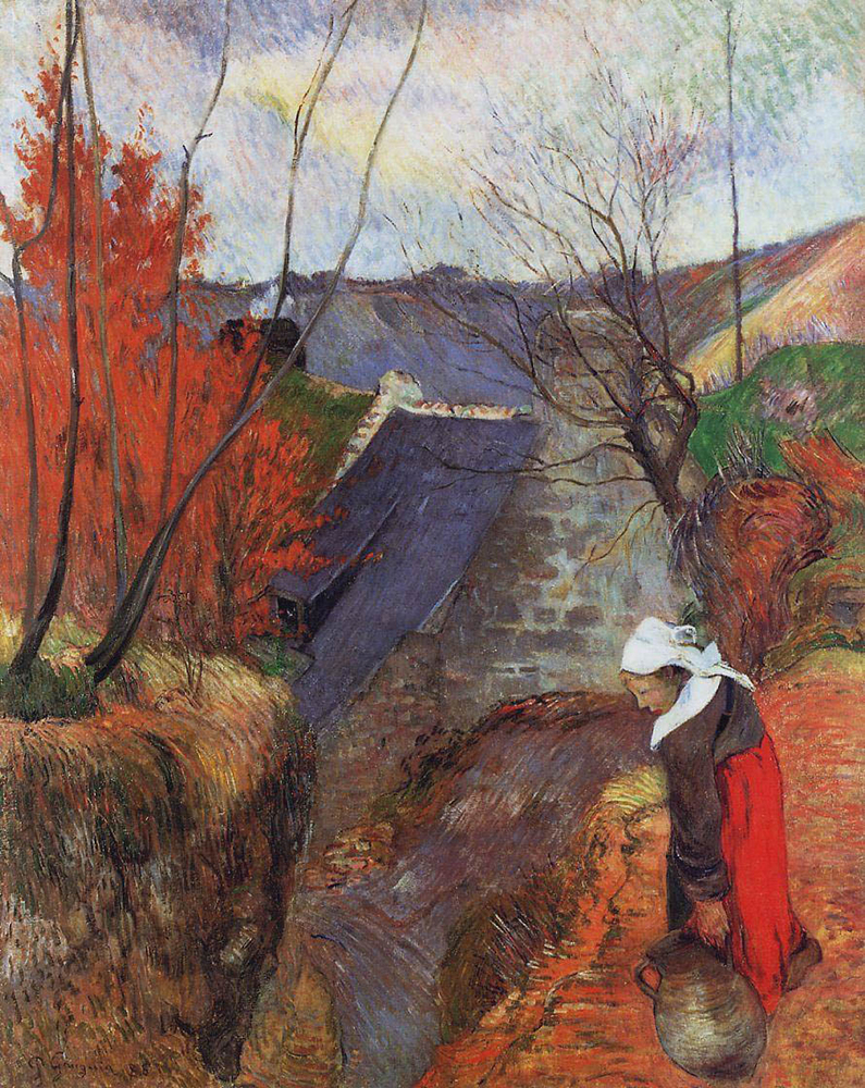 Paul Gauguin Breton Woman with Pitcher, 1888 oil painting reproduction