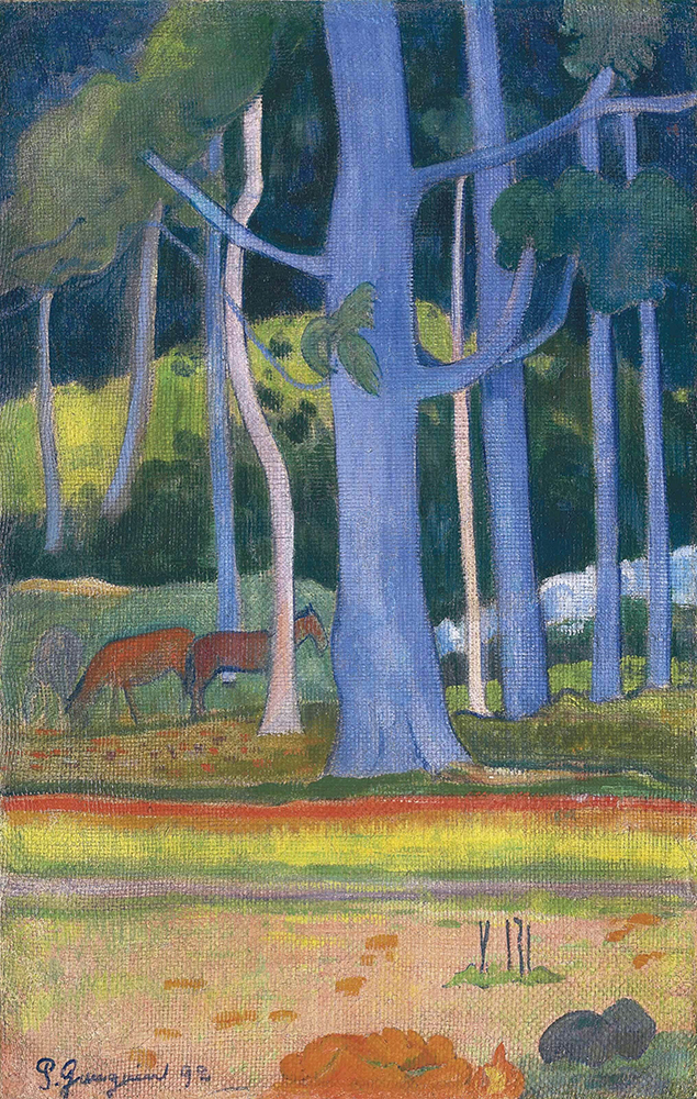 Paul Gauguin Landscape with Blue Trunks, 1892 oil painting reproduction