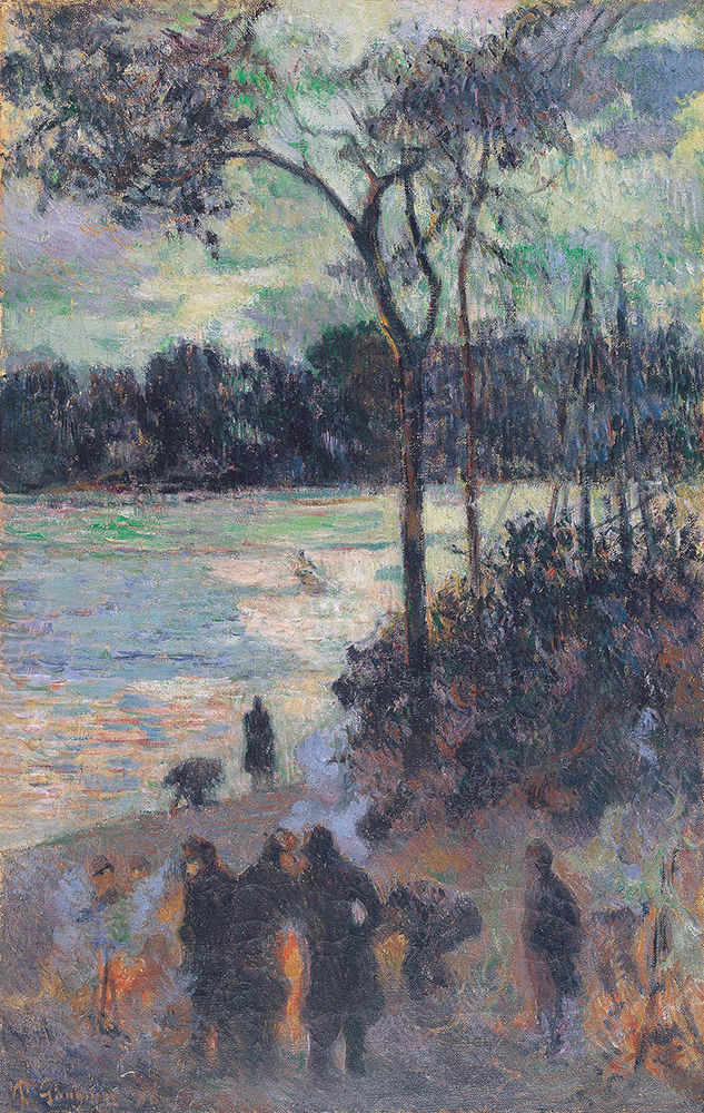 Paul Gauguin The Fire at the River Bank, 1886 oil painting reproduction