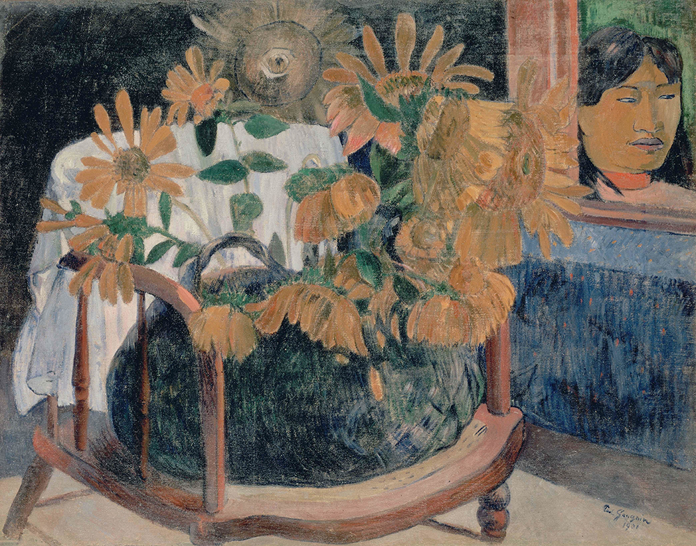 Paul Gauguin Still Life with Sunflowers on an Armchair, 1901 oil painting reproduction