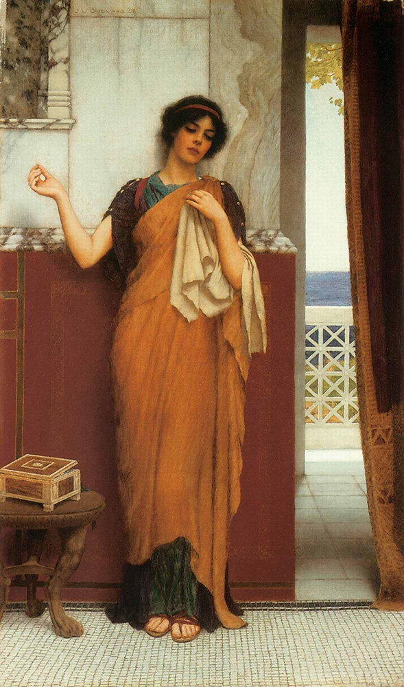 John William Godward Idle Thoughts oil painting reproduction