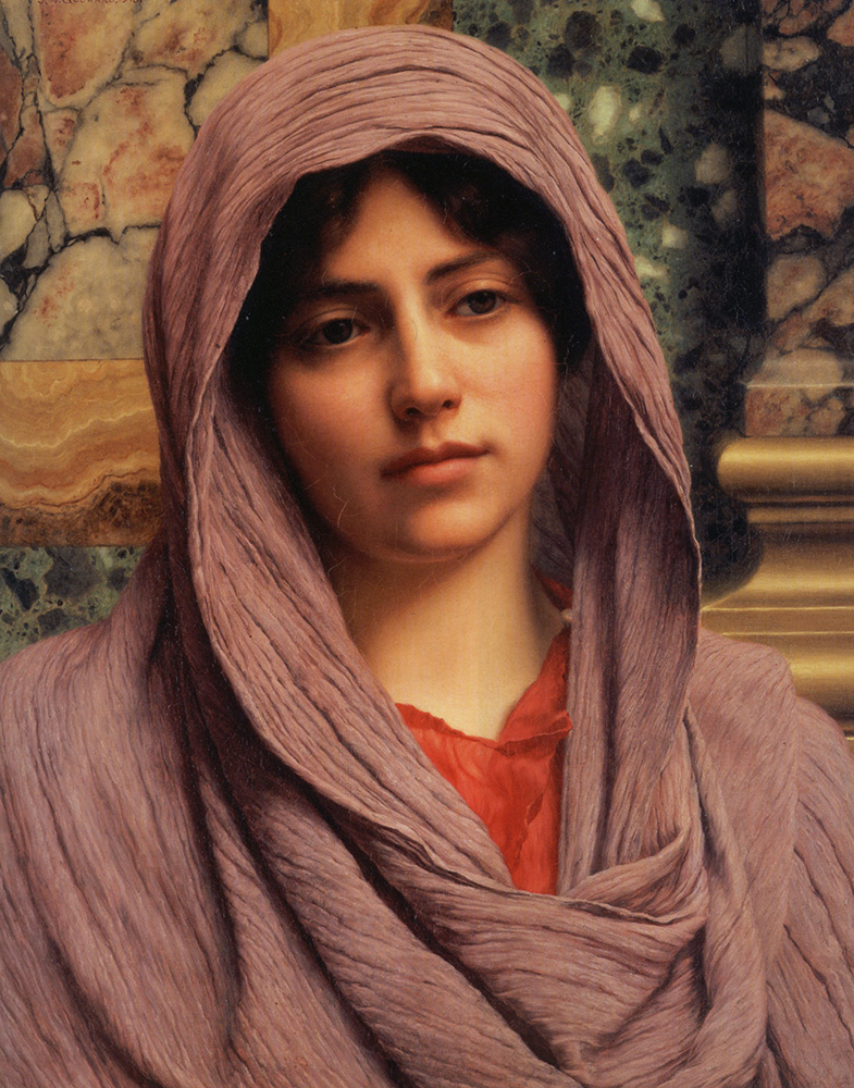 John William Godward Lycinna 1918 oil painting reproduction