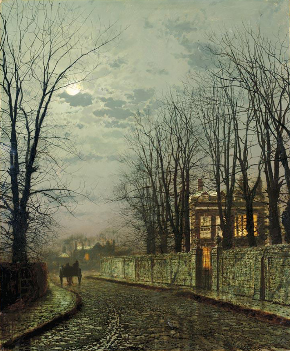 John Atkinson Grimshaw A Wintry Moon, 1886 oil painting reproduction