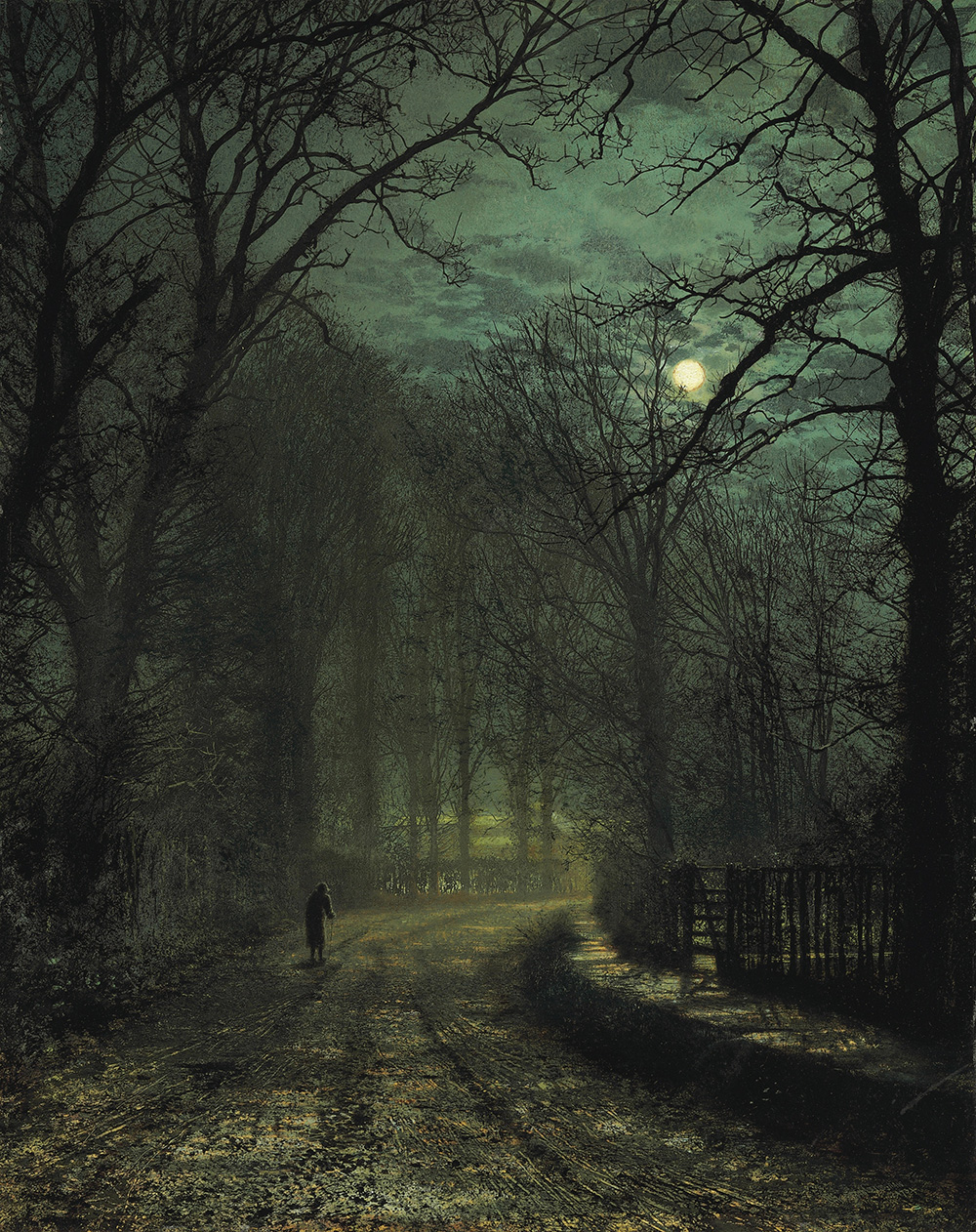 John Atkinson Grimshaw A Yorkshire Lane in November, 1873 oil painting reproduction