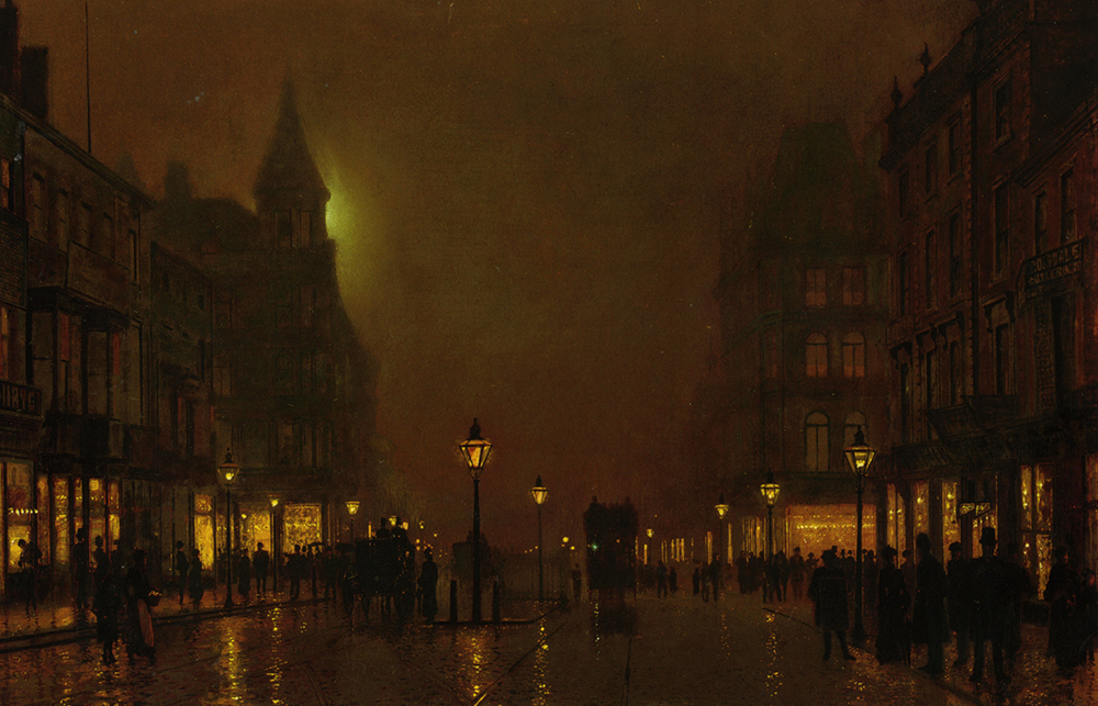 John Atkinson Grimshaw Briggate, Leeds oil painting reproduction