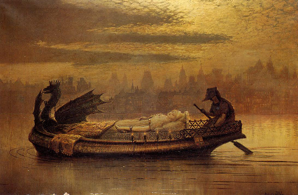 John Atkinson Grimshaw Elaine, 1877 oil painting reproduction