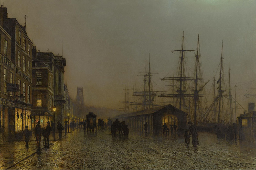 John Atkinson Grimshaw Glasgow - Saturday Night oil painting reproduction