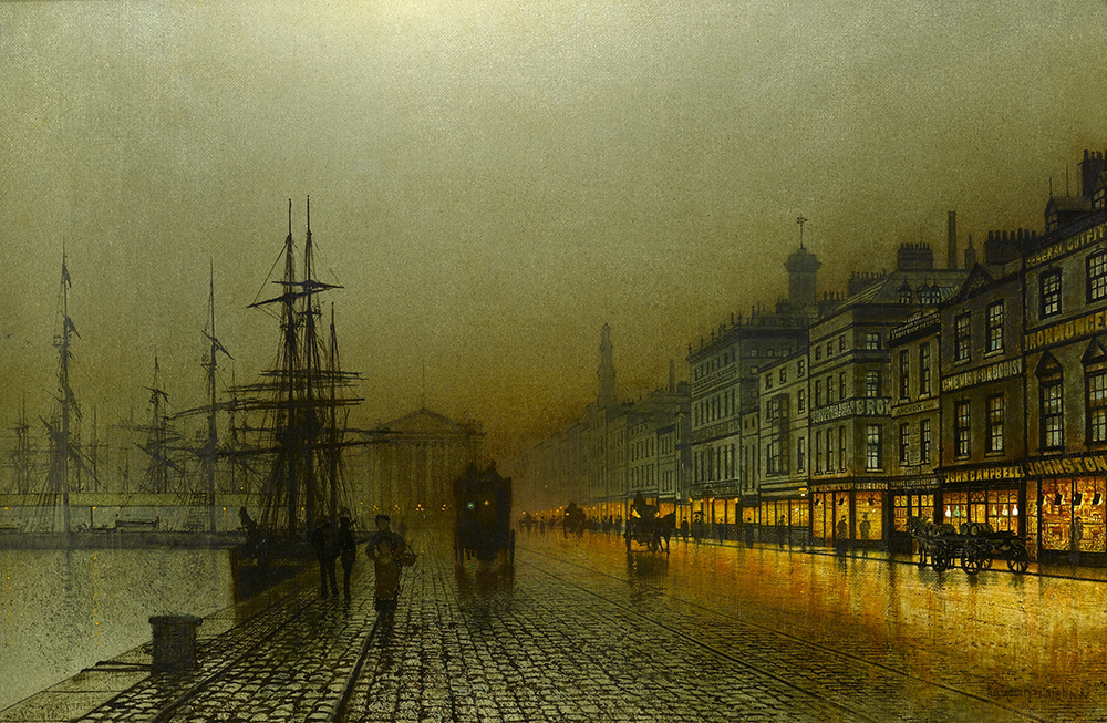 John Atkinson Grimshaw Greenock Harbour at Night, 1893 oil painting reproduction