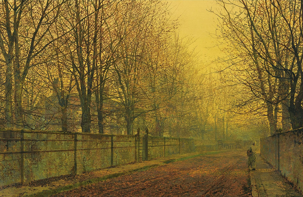 John Atkinson Grimshaw In the Golden Glow of Autumn, 1884 oil painting reproduction