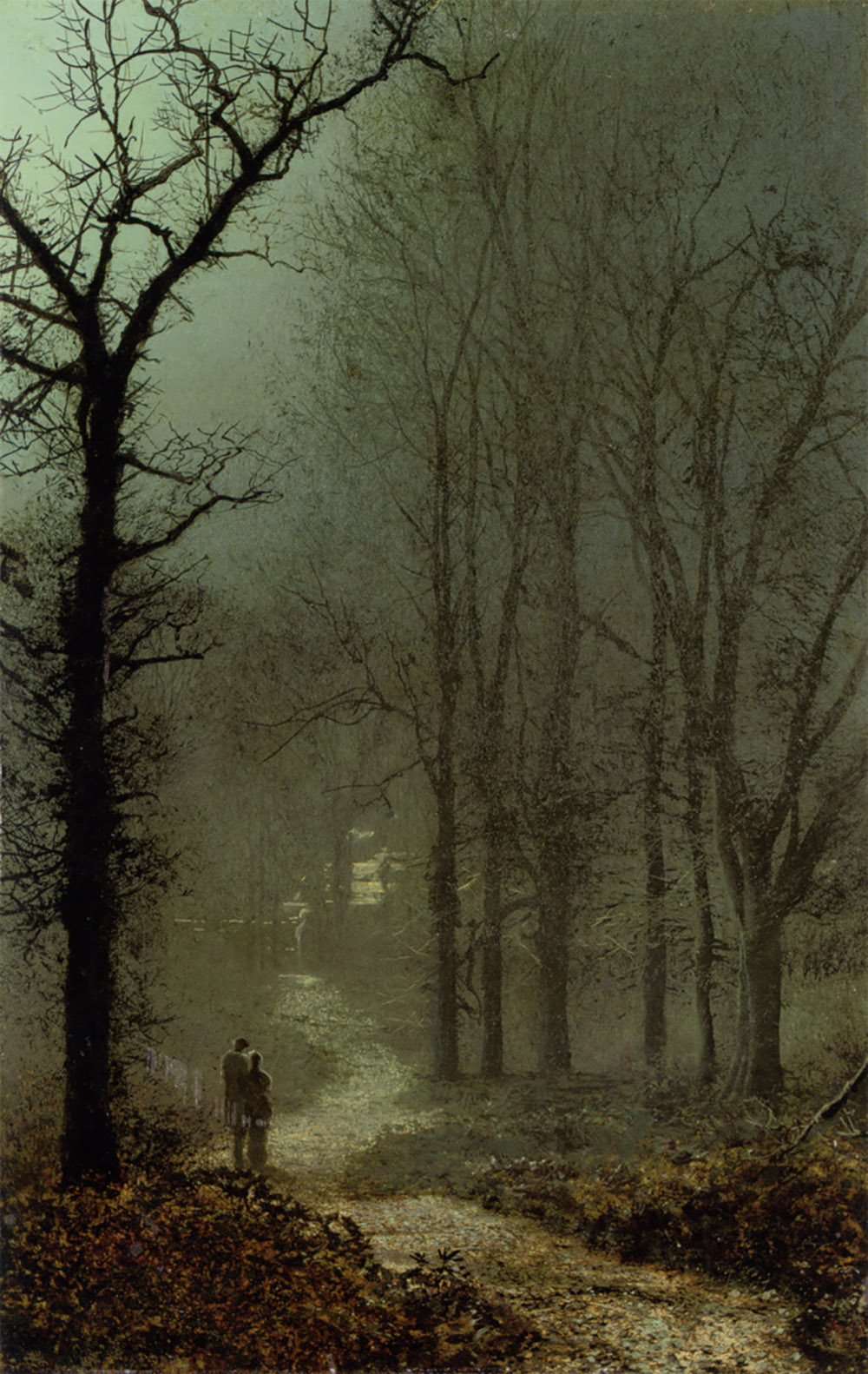 John Atkinson Grimshaw Lovers in a Wood under Moonlight, 1873 oil painting reproduction