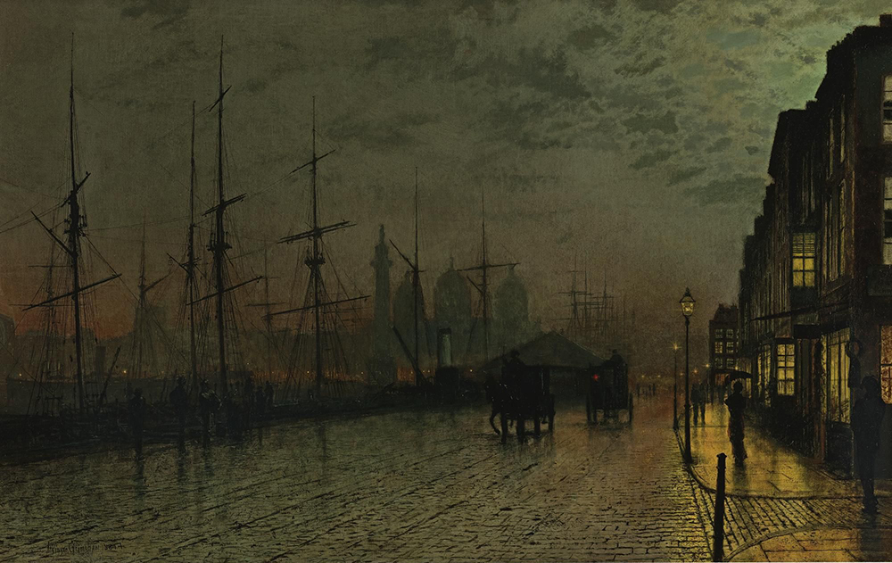 John Atkinson Grimshaw Prince's Dock, Hull, 1881 oil painting reproduction