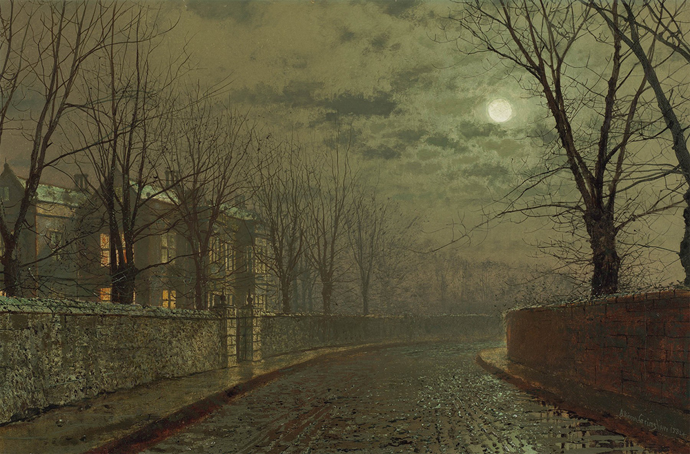 John Atkinson Grimshaw Silvery Moonlight, 1882 oil painting reproduction