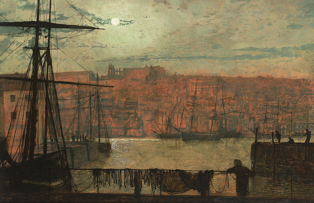 John Atkinson Grimshaw Whitby from Station Quay, 1877 oil painting reproduction