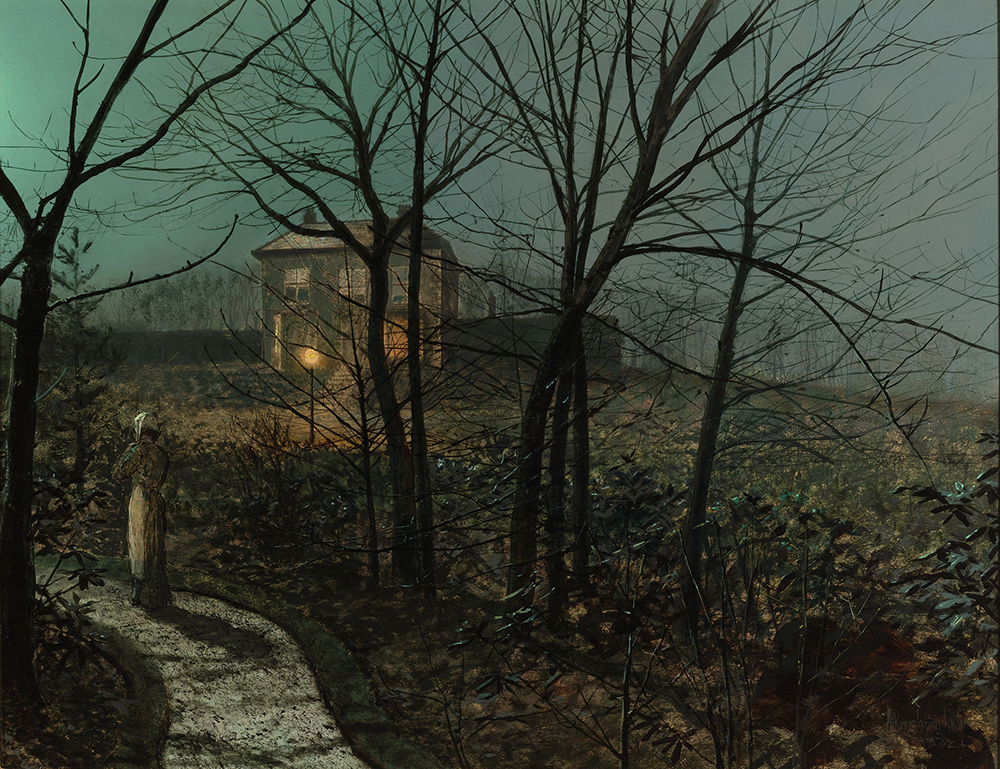 John Atkinson Grimshaw Woman on a Path by a Cottage, 1882 oil painting reproduction