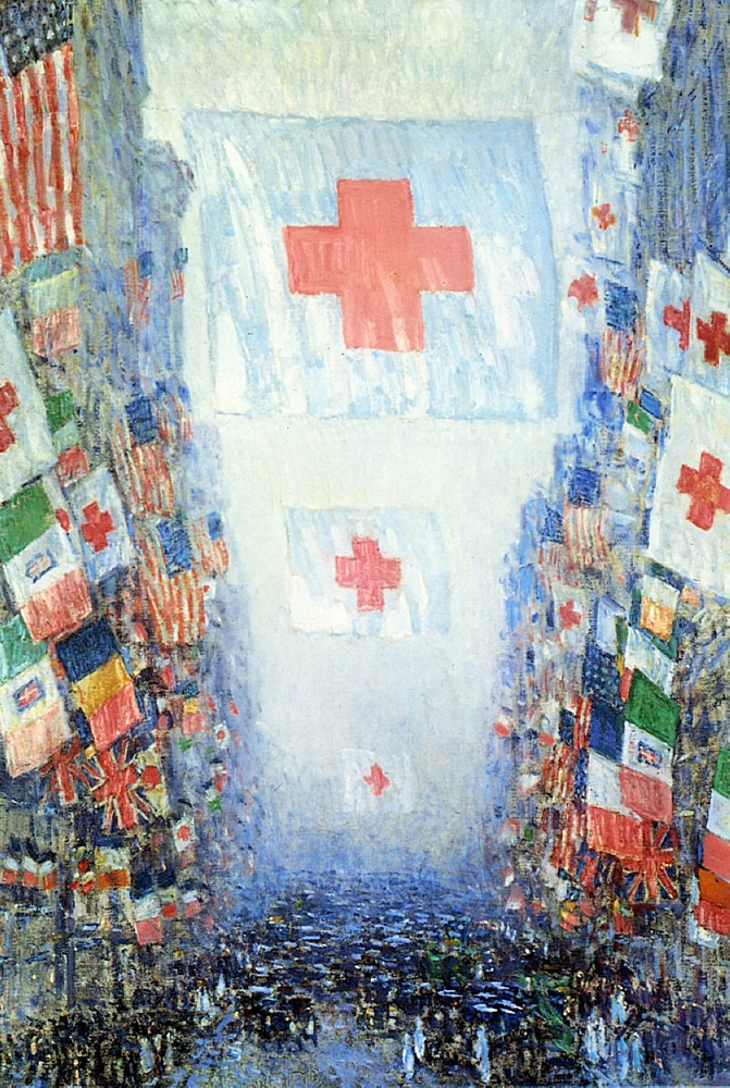 Frederick Childe Hassam Celebration Day, 1918 oil painting reproduction