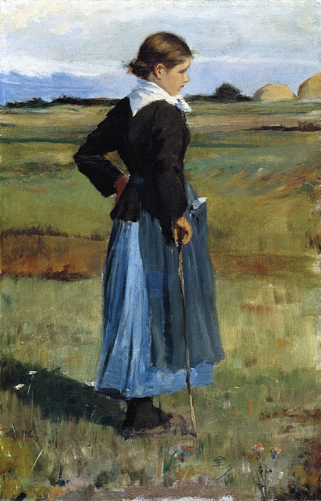 Frederick Childe Hassam French Peasant Girl, 1893 oil painting reproduction