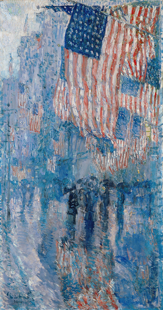 Frederick Childe Hassam The Avenue in the Rain, 1917 v oil painting reproduction