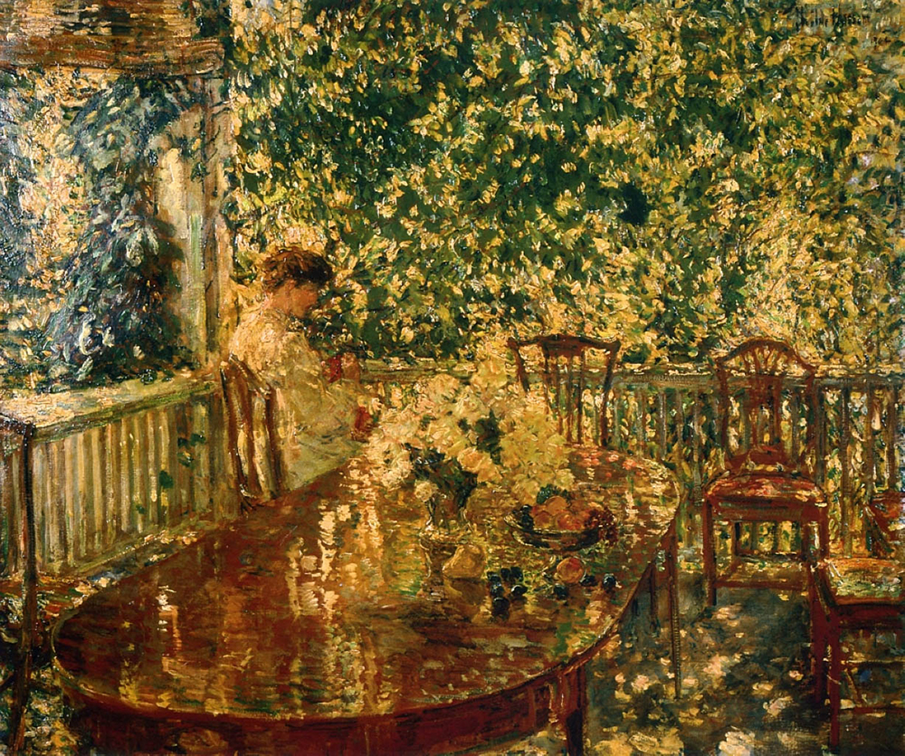 Frederick Childe Hassam Summer Porch at Mr. and Mrs. C.E.S. Wood's, 1904 oil painting reproduction