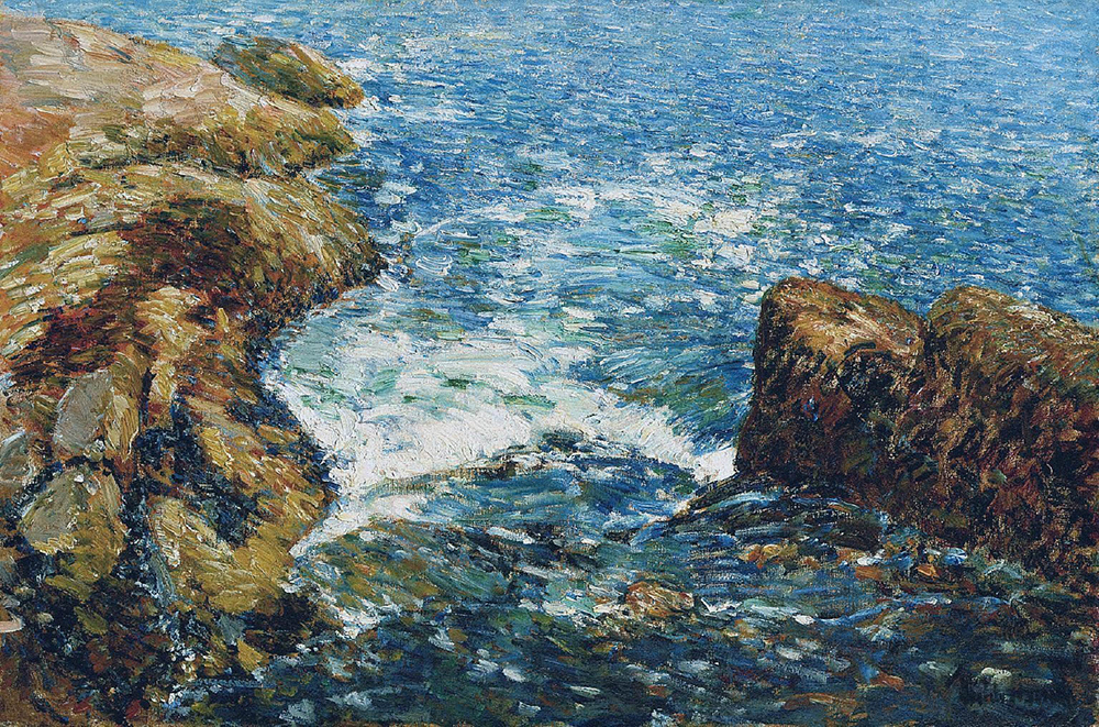 Frederick Childe Hassam Surf and Rocks, 1906 oil painting reproduction