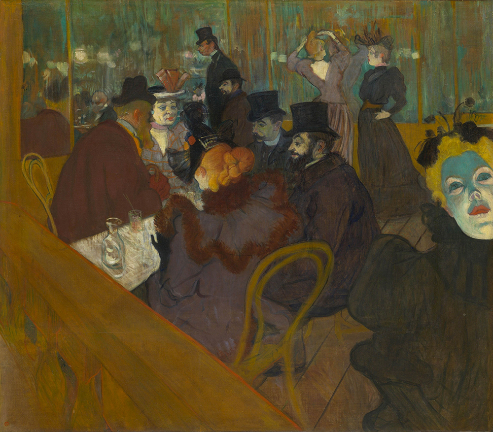 Henri Toulouse-Lautrec At the Moulin Rouge - 1892 - Art Institute of Chicago - Painting - oil painting reproduction