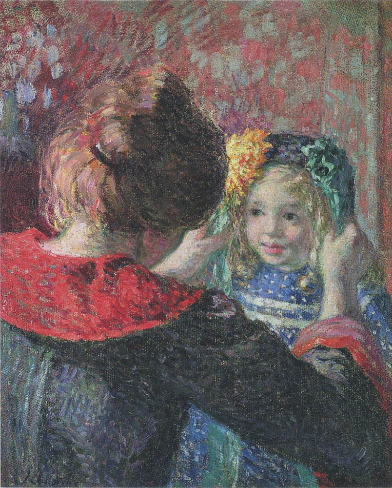 Henri Lebasque Madame Lebasque and her daughter Marthe, 1898 oil painting reproduction