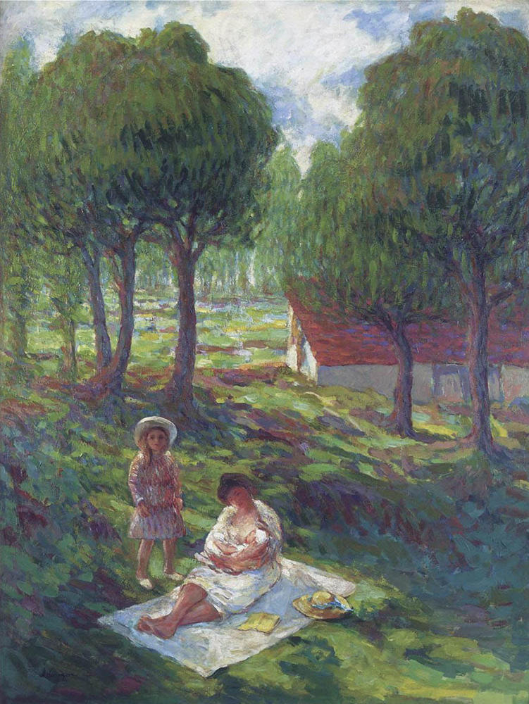 Henri Lebasque Mother and Child in a Landscape, 1800 oil painting reproduction