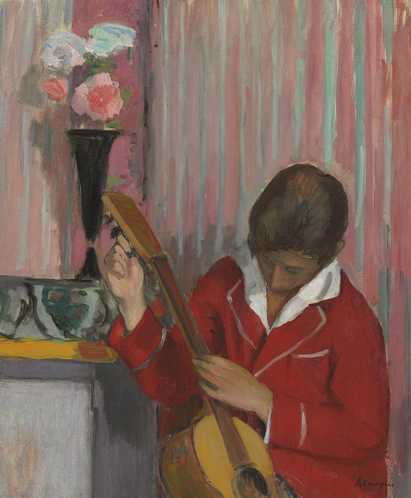 Henri Lebasque Pierre Lebasque Playing Guitar, 1926-27 oil painting reproduction