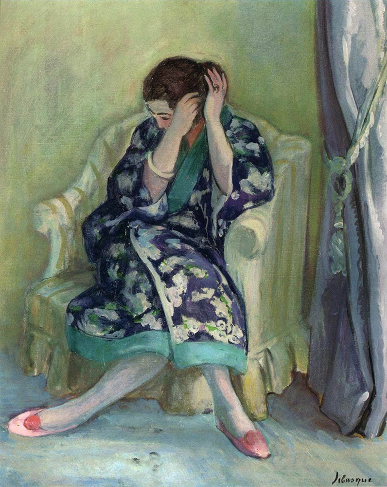 Henri Lebasque Woman Combing Her Hair oil painting reproduction