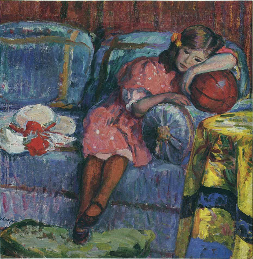 Henri Lebasque Young Girl and the Red Balloon, 1910 oil painting reproduction