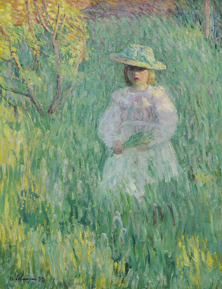 Henri Lebasque Young Girl on the Meadow, 1898 oil painting reproduction